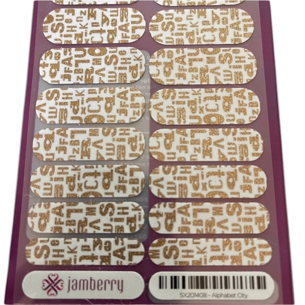 Jamberry Nail Wraps Full Sheet Alphabet City